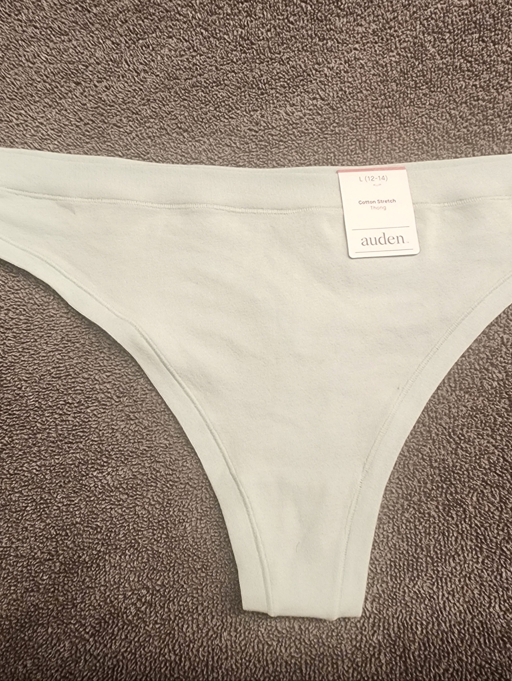 Women's Cotton Stretch Thong - Auden™ Light Mint Green L